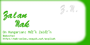 zalan mak business card